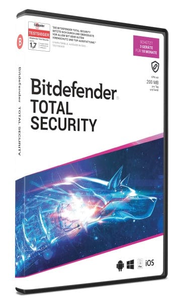 Bitdefender Software Bitdefender Total Security 3 Geräte / 18 Monate (Code in a Box)