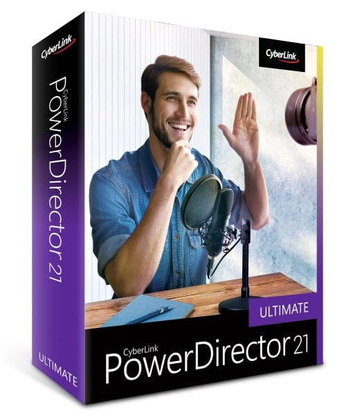 Cyberlink PC CyberLink PowerDirector 21 Ultimate | Professionelles Videobearbeitungsprogramm für PC mit Greenscreen und tausenden Effekten | Fotoshow | Für jede Filmproduktion |  Screen Recorder | Windows [Box]