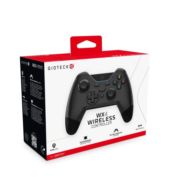 Gioteck Hardware / Zubehör Gioteck - WX-4 Wireless Premium Bluetooth LED Controller for Nintendo Switch (Black)