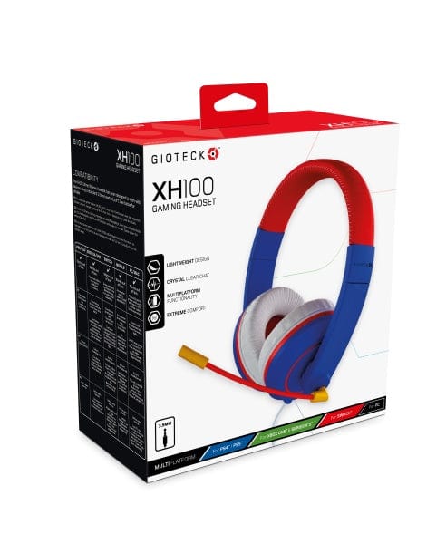 Gioteck Hardware / Zubehör Gioteck - XH-100S Wired Stereo Headset for PS5, PS4, XOne, Xseries X/S, Switch, PC (Blue/Red)