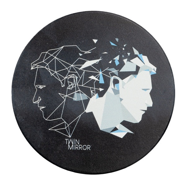 Twin Mirror Coaster Set "Line Art"