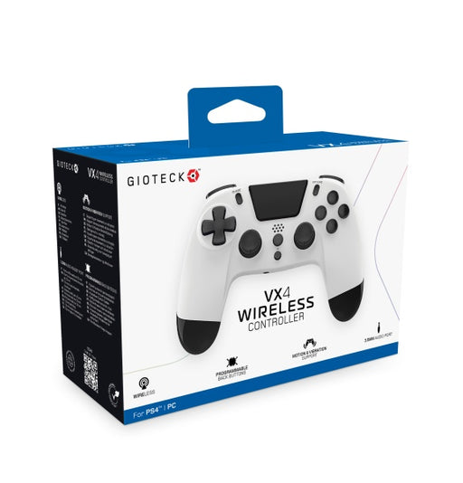 Gioteck - VX-4 Wireless Premium Bluetooth Controller for PS4, PC (White)– JETZT KAUFEN BEI GLACIER GAMES .at