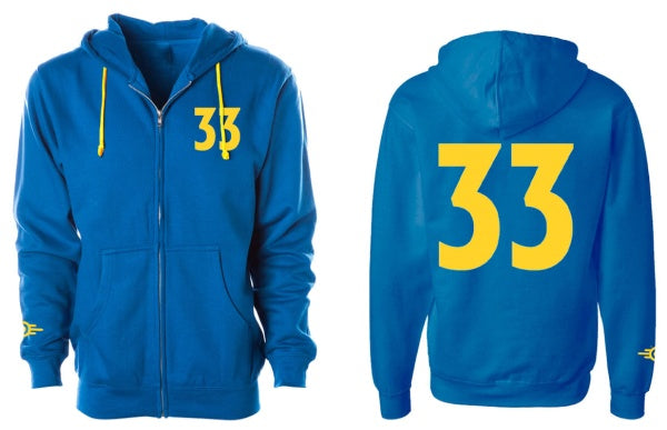 Fallout Zipper Hoodie "Vault 33" Blue L