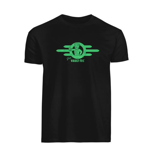 Fallout T-Shirt "Join Vault-Tec Te" glow-in-the-dark Black L