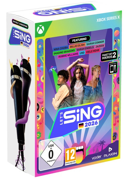 Let's Sing 2026 German Version [+ 2 Mics] (Xbox Series X) (Xbox Series X|S)– JETZT KAUFEN BEI GLACIER GAMES .at