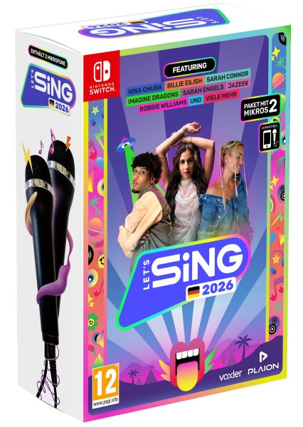 Let's Sing 2026 German Version [+ 2 Mics] (Switch) (Nintendo Switch)– JETZT KAUFEN BEI GLACIER GAMES .at