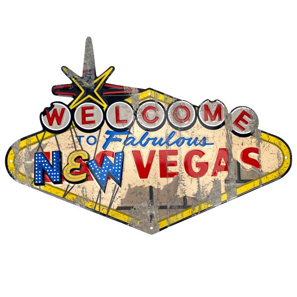 Fallout Metal Sign "Welcome to New Vegas"– JETZT KAUFEN BEI GLACIER GAMES .at