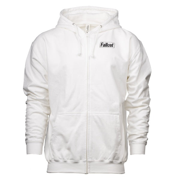 Fallout Zipper Hoodie "Gamble" White S – Bild 6– JETZT KAUFEN BEI GLACIER GAMES .at