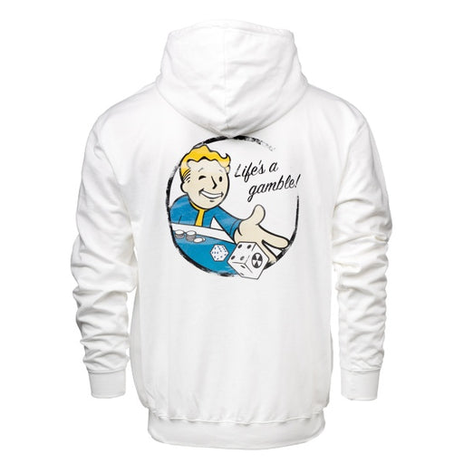 Fallout Zipper Hoodie "Gamble" White L– JETZT KAUFEN BEI GLACIER GAMES .at