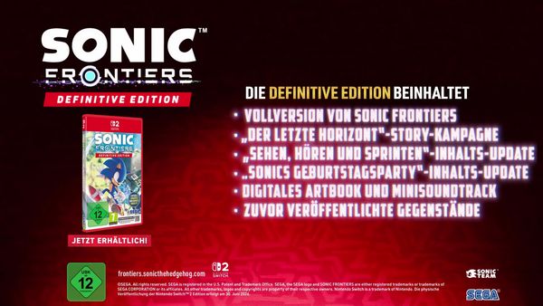 Sonic Frontiers - Definitive Edition (Switch 2)