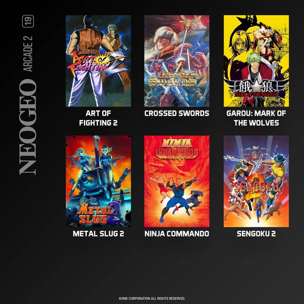 NEOGEO Super Pocket Starter Bundle with 3 Evercade Cartridges (31 Retro Games)