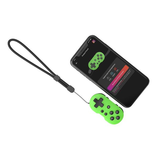 CRKD ATOM Collectible Keychain Controller for Switch, PC, Mobile/Tablet, & Smart TV Gaming - Leaf Green Edition