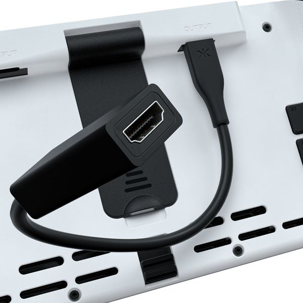 CRKD Nitro Deck+ Handheld Pro Controller for Nintendo Switch & OLED Model - TV Dockable - Programmable Sidekicks & Back Buttons - True Collection System (Clear White Edition)