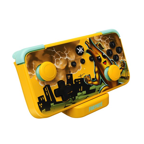CRKD NEO S - Wireless Collectible Controller for Nintendo Switch OLED, Mobile, PC, Smart TV, Steam Deck OLED, Legion Go, Rog Ally Gaming (Peely Fortnite Edition with Charging Dock)