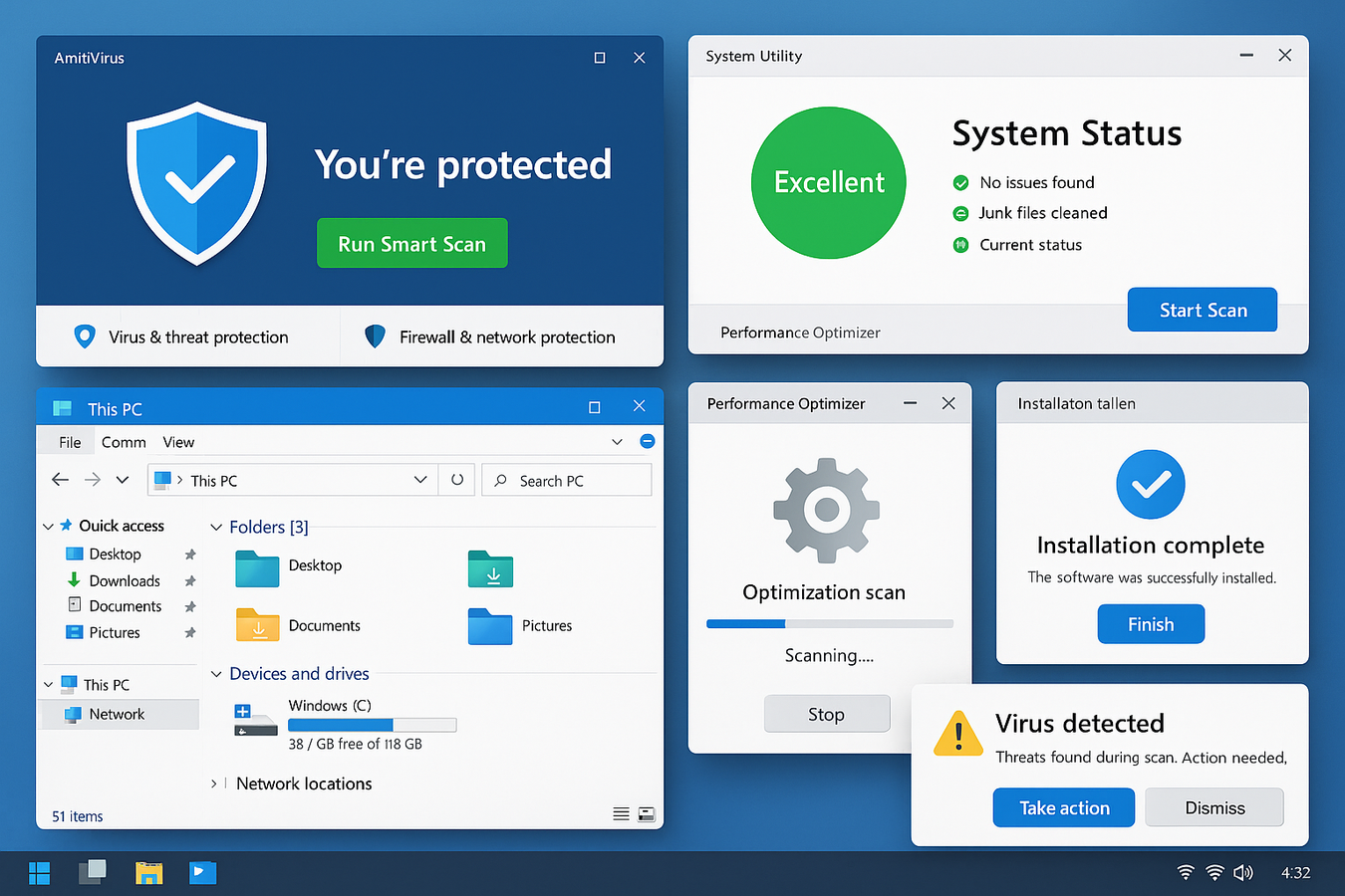 auf pc antivirus und generelle computer software anpassen