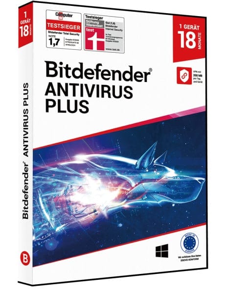 Bitdefender Software Bitdefender Antivirus Plus 1 Gerät / 18 Monate (Code in a Box)