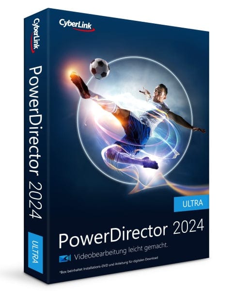 Cyberlink PC CyberLink PowerDirector 2024 Ultra | Benutzerfreundliches Videobearbeitungsprogramm für PC | Greenscreen und tausenden Effekten | Fotoshow | Heimstudio | Screen Recorder | Windows 10/11 [Box]