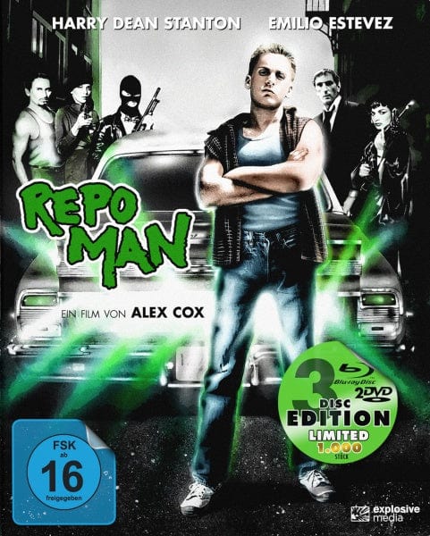 Explosive Media Blu-ray Repo Man (Mediabook, 1 Blu-ray + 2 DVDs)