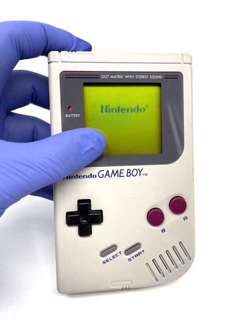 Glacier Games Kopie von Nintendo Game Boy Konsole DMG-01 mit OVP Komplett wie NEU + NEUE Display Platine