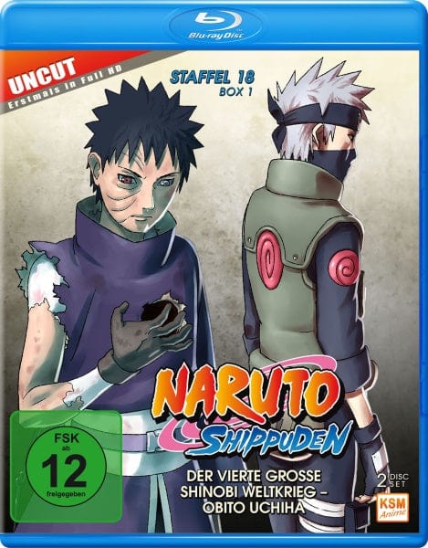 KSM Anime Blu-ray Naruto Shippuden - Der vierte große Shinobi Weltkrieg - Obito Uchiha - Staffel 18.1: Folge 593-602 (2 Blu-rays)