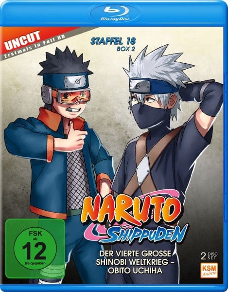 KSM Anime Blu-ray Naruto Shippuden - Der vierte große Shinobi Weltkrieg - Obito Uchiha - Staffel 18.2: Episode 603-613 (2 Blu-rays)