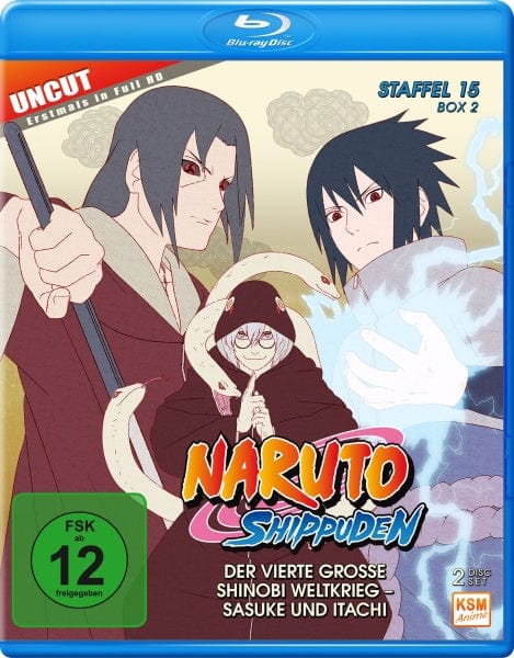 KSM Anime Blu-ray Naruto Shippuden - Der vierte große Shinobi Weltkrieg - Sasuke und Itachi - Staffel 15 - Box 2 - Episode 555-568 (2 Blu-rays)