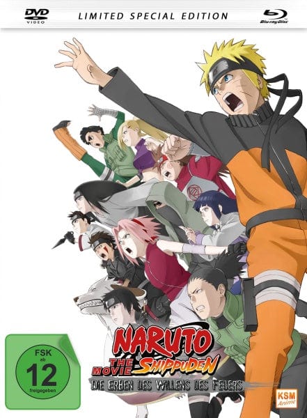 KSM Anime Blu-ray Naruto Shippuden - Die Erben des Willens des Feuers The Movie 3 - Limited Edition (Mediabook) (Blu-ray+DVD)