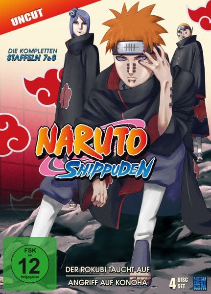 KSM Anime DVD Naruto Shippuden - Der Rokubi taucht auf / Angriff auf Konoha - Staffel 07+08: Folge 364-395 (4 DVDs)
