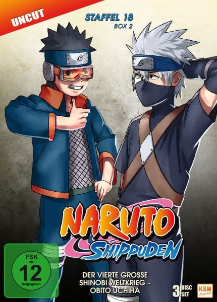 KSM Anime DVD Naruto Shippuden - Der vierte große Shinobi Weltkrieg - Obito Uchiha - Staffel 18.2: Episode 603-613 (3 DVDs)