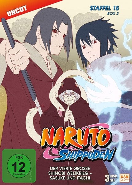 KSM Anime DVD Naruto Shippuden - Der vierte große Shinobi Weltkrieg - Sasuke und Itachi - Staffel 15 - Box 2 - Episode 555-568 (3 DVDs)