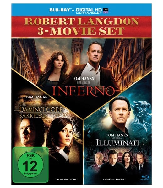Sony Pictures Entertainment (PLAION PICTURES) Blu-ray Robert Langdon Movie Collection (3 Blu-rays)