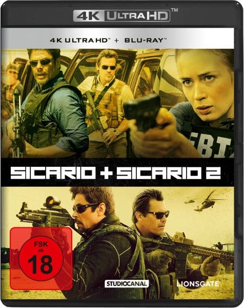 Studiocanal 4K Ultra HD - Film Sicario 1 & 2 (2 4K Ultra HD + 2 Blu-rays)